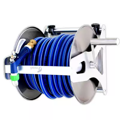 Hongchen stainless steel wall-type water pipe storage layer Rack car wash water gun set watering hose household pipe reel