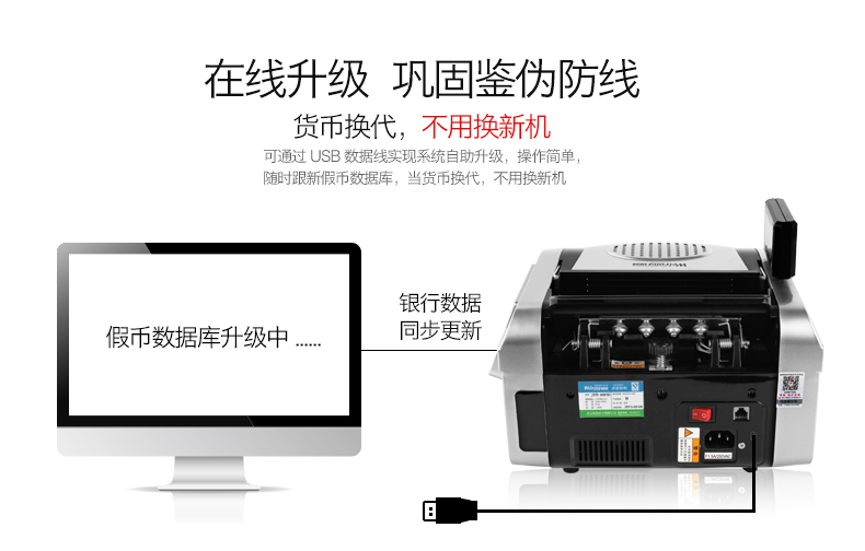 维融B类验钞机银行专用点钞机新版人民币