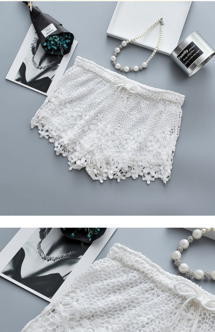 Mùa hè quần trắng ren an toàn quần chống ánh sáng cơ sở quần short bảo hiểm mặc quần short ba quần - Quần short quần sooc bò nữ cạp cao