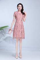 Ziyu wardrobe with recommended 2021 new ladies Seiko embroidery dress fashion temperament slim slim
