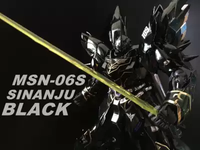 Gundam Factory MG MSN-06S Sinanju Xin'an Chau Xin'an Prefecture Dark Black Electroplating OEM