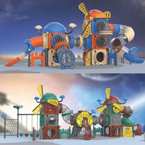 Great Windmill Theme Community Park Scenic Area Outdoor Childrens Playground Large Amusement Facilities Kindergarten Slides