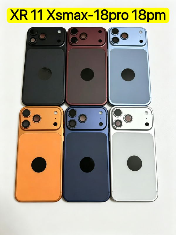 Suitable for Apple Xr Modified to 18Pro, 11 Modified to 18Pro, Glass Back Cover, Xsmax Modified to 18Promax, Integrated Middle Frame