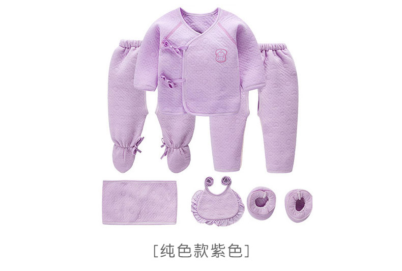 6-piece sơ sinh quần áo ấm phù hợp với quần áo cotton sơ sinh bé nhà sư quần áo mùa xuân và mùa thu đồ lót dày bộ cotton giấy cho bé