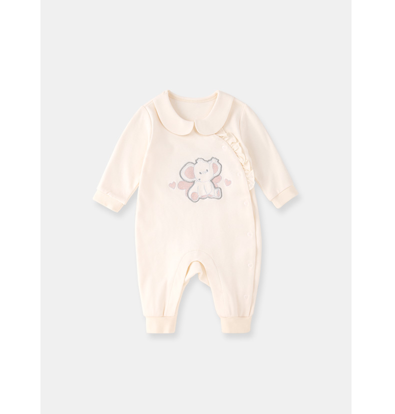 Pureborn bé sơ sinh onesies mùa xuân và mùa thu dài tay romper nữ bé ra khỏi quần áo quần áo cotton