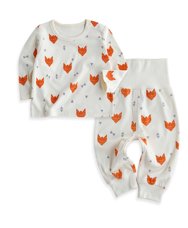 Bộ đồ lót mùa xuân cho bé Pureborn Bộ quần áo cotton dài tay cho bé sơ sinh mùa thu cho bé trai và bé gái pijama bé trai