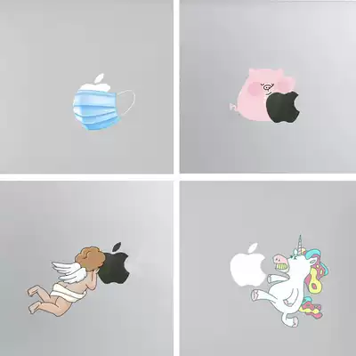 macbookair partial paste creative sticker pro13 notebook computer logo film 12 inch shell body