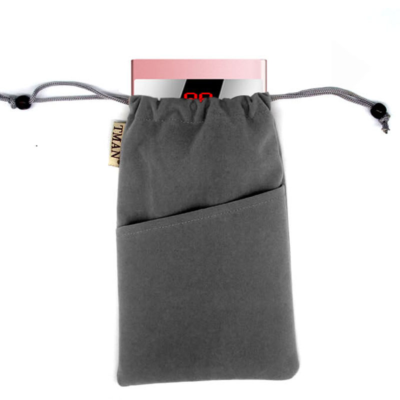 Storage Bag Digital Storage Bag Flannel Bag Anti-scratch Hyunmeike M20000 Mobile Charger 18x8cm