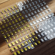 DIY album decoration stickers Scoliosis hot gold and silver number letter stickers alphanumeric random combination