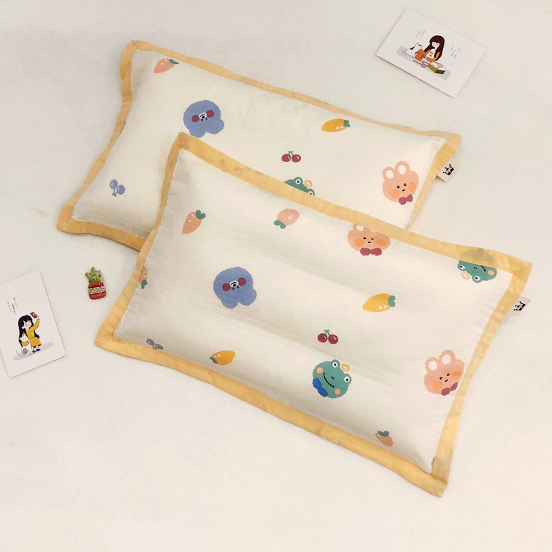 Class A cotton baby pillowcase 30×50 pure cotton double-layer gauze children 40×60cm sweat-absorbing and breathable small pillowcase