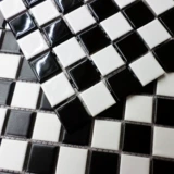 Керамическая мозаичная плитка Черно -белая позиционирование мозаика головоломка Интернет знаменитости ins хранить пол скандинавские простые плитки напольных полей