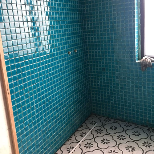 Бассейн бассейн Толстый ледяной трещины керамическая мозаичная плитка ванная комната ванная комната и напольная плитка крыльцо синее зеленое