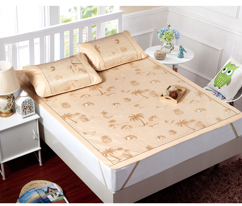 Beiji Rồng mùa hè giường mat ba mảnh lụa băng mat 1.8m mùa hè jacquard đôi điều hòa không khí mat 1,5m - Thảm mùa hè chiếu trúc 80cm