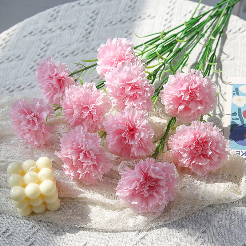 Carnations simulation flower bouquet decorated flowers flower silk flower living room dry flower tableflower furnished festive flower bouquet