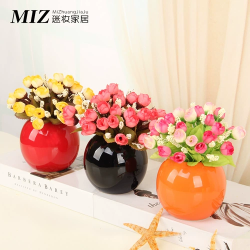 Современный керамический декор в форме цветка, простой и элегантный дизайн, легкий роскошный стиль, домашний декор, маленькая вазочка