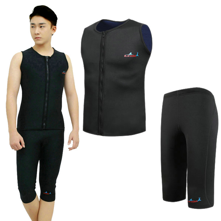 2MM Rubber Wetsuit Woman Warm Vest Seven-Pants Snorkeling Winter Bathing Suit Sunscreen Sunsurf Thickened Male Jellyfish