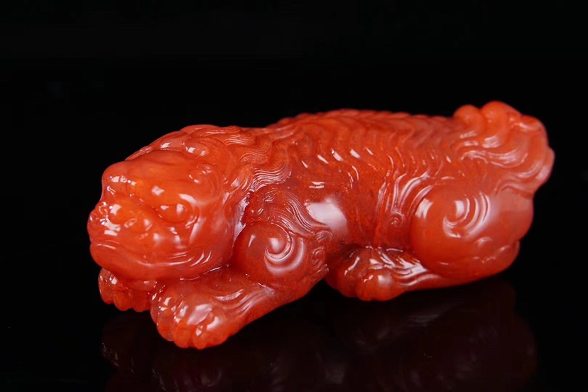 Shoushan Stone Water Cave Peach Blossom Handle