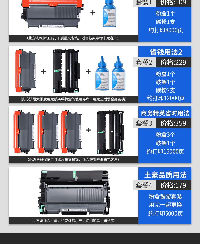 Sáng tươi cho hộp mực Brother 7360 Hộp mực máy in MFC-7360 Hộp mực Hộp mực Hộp mực Mực đen và trắng Hộp mực dễ dàng để thêm hộp mực Mfc7360 - Hộp mực mua hộp mực máy in canon 2900