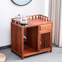 Mobile tea cabinet tea bar machine Rosewood Chinese living room tea table rack small tea table solid wood side cabinet