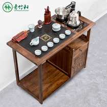 Tea table Simple Mobile tea table home small tea car combination set tea cabinet Wujin Dianshu kung fu tea table