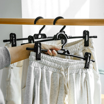 Japanese multi-layer trouser rack pants hanger household magic trouser clip wardrobe storage artifact telescopic hanger windproof air drying