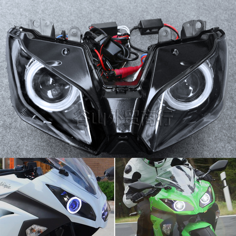 Kawasaki Ninja NINJA250 300 13-17 years suitable for motorcycle headlight assembly devil eye HID