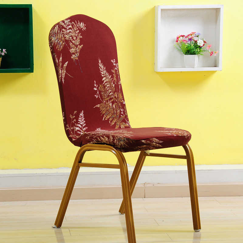 Banquet Chair Sleeve Elastic Dining Chair Sleeve Hotel Steel Chair Cover Hood