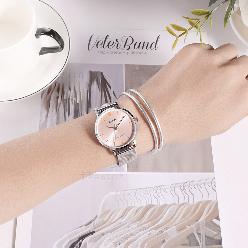 Pink Casio Watch, Feminine and Stylish Women's Watch, Simple Brand Women's Watch, Couple's Model, Blue Angel Men's Watch