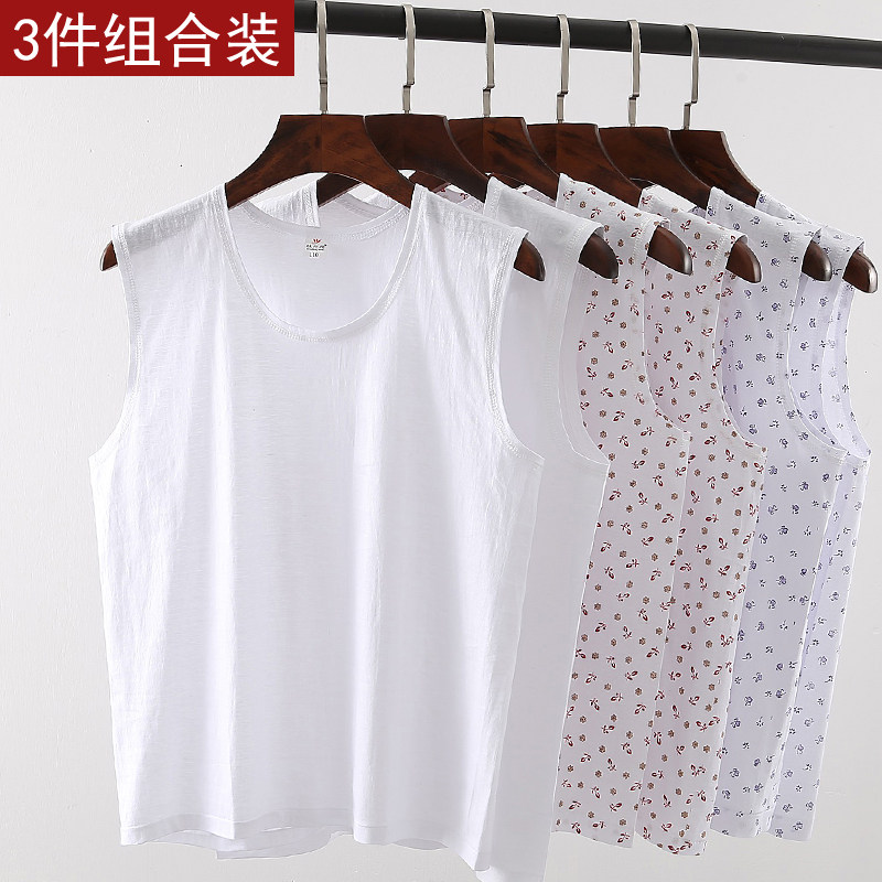 Mid-aged female vest aged pure cotton sweatshirt undershirt full cotton mom lingerie old-style wide shoulder sleeveless vest summer