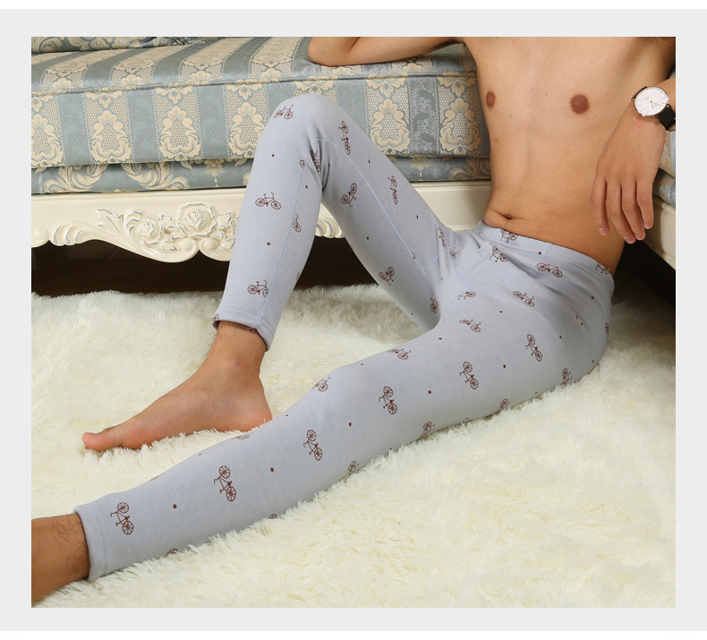 Zhongda Tongnan Qiuku Quần ấm trẻ trung One Piece Plus Velvet Quần cotton dày Quần lót cho học sinh Quần mùa đông quần giữ nhiệt nam