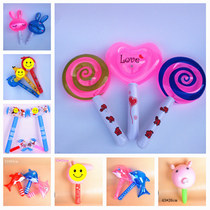 Inflatable luminous animal head short rod thickened PVC inflatable hammer luminous hammer