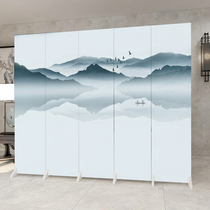  New Chinese style screen partition wall Living room folding mobile office Simple bedroom occlusion simple modern home