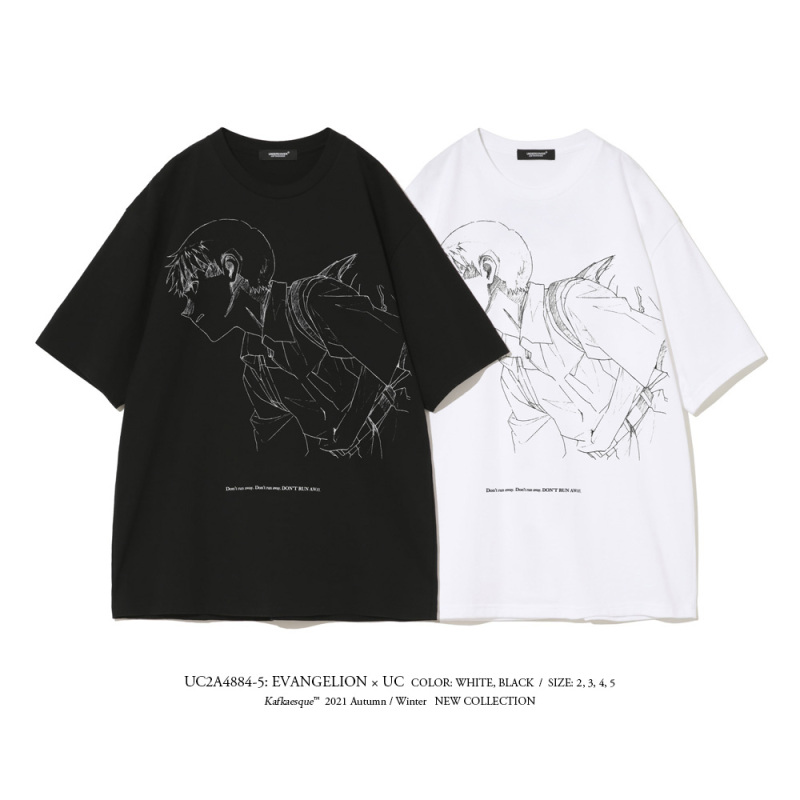 Neon Genesis Evangelion Ayanami Rei Undercover Collaboration Eva Cartoon Anime Print Unisex Short Sleeve T-Shirt