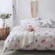 phong cách nước gia đình Mỹ bốn bông doanh nghiệp giường giường bông trải giường đơn giản nhỏ ký túc xá hoa ba mảnh chăn - Bộ đồ giường bốn mảnh