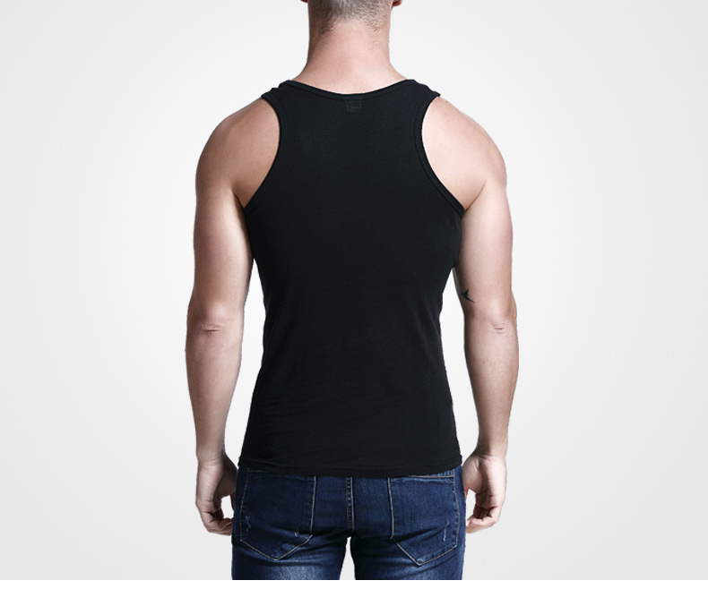 Langsha vest Nam mùa xuân và mùa thu Hàn Quốc Áo cotton thoải mái Áo thể thao thấm hút ẩm ao thun ba lo nam nu