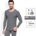 Langsha Qiuyi Qiuku phù hợp với nam giới áo len cotton nam modal cổ tròn phần mỏng cơ sở đồ lót nhiệt - Phù hợp với nóng lên bộ đồ Phù hợp với nóng lên