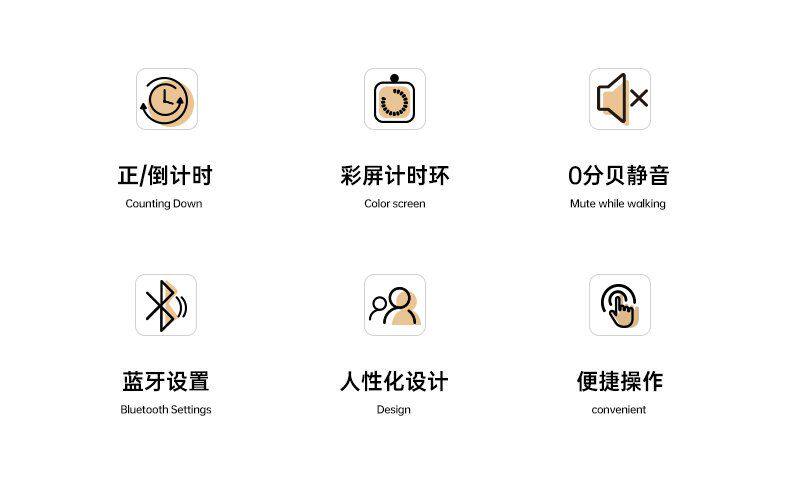 Таймер 贝恩施彩屏可视化时间管理器自律学生学习正倒计定时器闹钟提醒器 Bain facilities