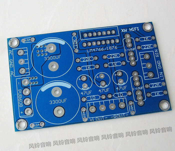 LM4766 LM4766 LM1876 power amplifier board empty board PCB with rectification filtering LM4766T-Taobao