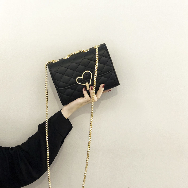 Summer small bag women's 2021 new Korean version of the wild women's bag Western style popular ins Lingge chain messenger bag tide