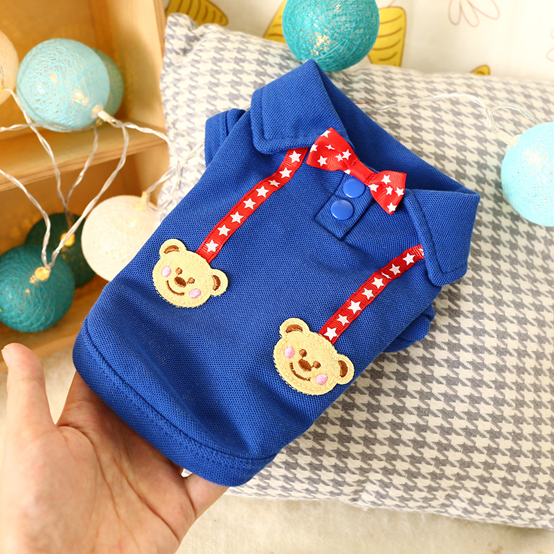 Hơn gấu quần áo Teddy VIP chó con Pomeranian chó nhỏ mùa xuân và mùa hè chó giản dị áo polo mèo quần áo thú cưng - Quần áo & phụ kiện thú cưng áo cho chó cưng