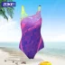 Chuke áo tắm của phụ nữ một mảnh hai dây bảo thủ kích thước lớn là mỏng và nhanh khô đào tạo đua xe chuyên nghiệp áo tắm thể thao tam giác - Bộ đồ bơi One Piece Bộ đồ bơi One Piece