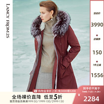 Longzi Parker clothing winter women can take off rabbit hair liner oversized Fox hair collar slim windproof coat