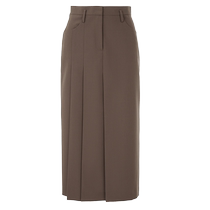(Same style as stars) Langzi wool retro high-waisted mid-length a-line skirt womens new winter skirt