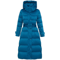 Stars same style Klein blue Langzi goose down jacket 2020 winter light luxury mid-length coat jacket for women