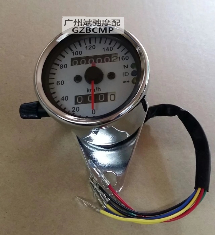 Dụng cụ xe máy retro sửa đổi dụng cụ với đèn chỉ báo LED hai màu Jialing 70 dụng cụ khỉ dặm retro đồng hồ điện tử gắn xe máy