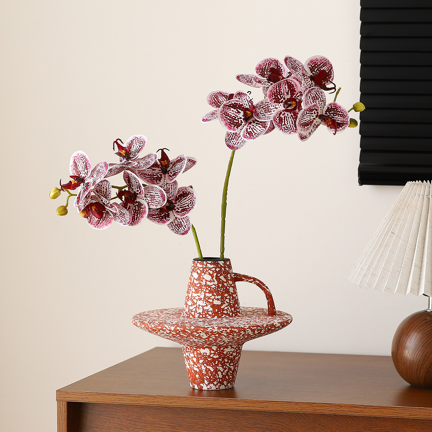 French-Style Medieval Wabi-Sabi Ceramic Vase Ornaments for Living Room Flower Arrangement, Light Luxury Art, High-End Living Room Home Decoration