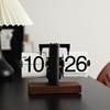 Light Luxury Automatic Page-Turning Clock Desktop Ornament Retro Mechanical Clock Tabletop Digital Clock Creative Living Room Decoration