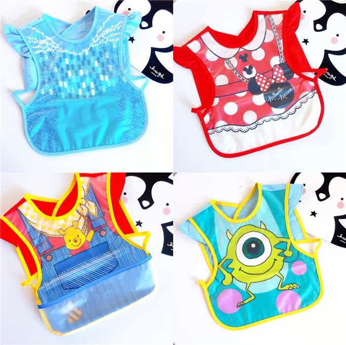 Di Family same baby eats waterproof clothes without sleeves anti-clothes baby and toddlers eating around the clothes