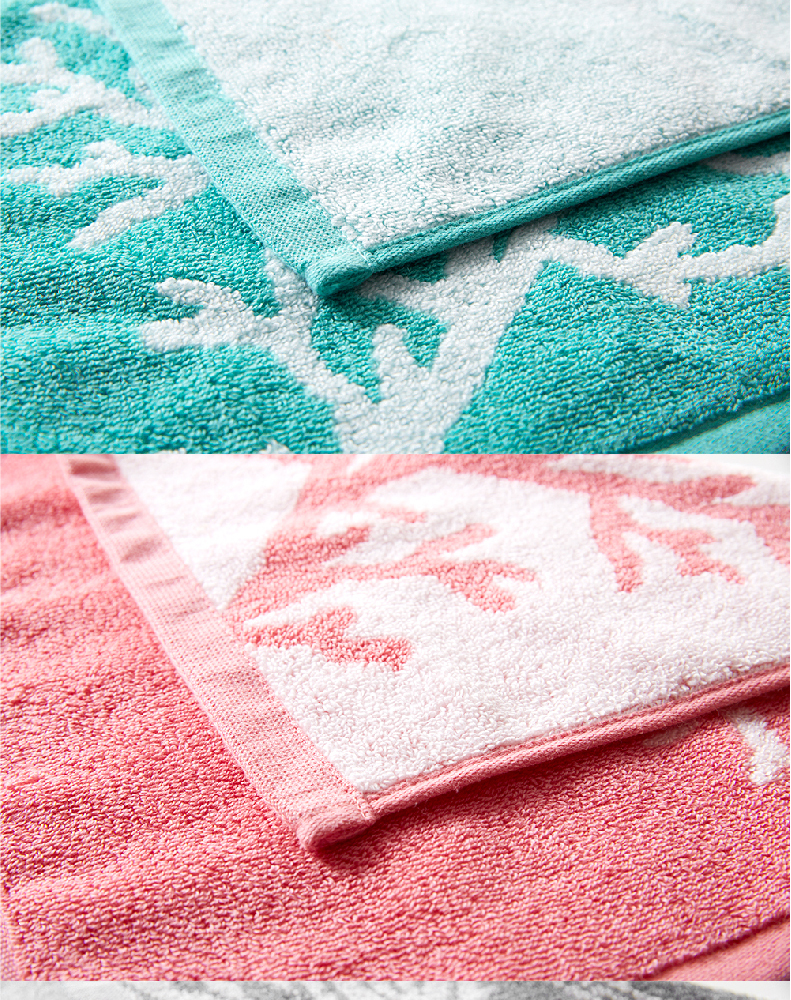 TAYOHYA nhà đa dạng đích thực yên tĩnh biển jacquard khăn bông giặt khăn nam nữ đôi mềm mại - Khăn tắm / áo choàng tắm khăn mặt khô