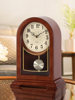 New Chinese-Style Solid Wood Table Clock, Simple Silent Desk Clock for Living Room, Home Retro Quartz Clock, Creative Clock Decoration Ornament